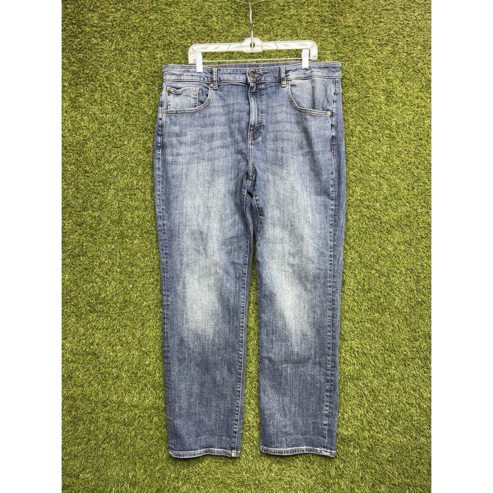 Warp + Weft Jeans Mens 40x32 Casual Blue ORD Chicago Straight Leg Denim Stretch